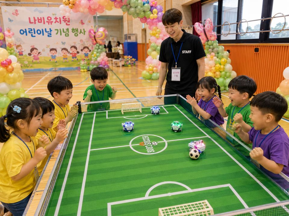 연령별 맞춤 운영 — 유치원 · 로봇축구