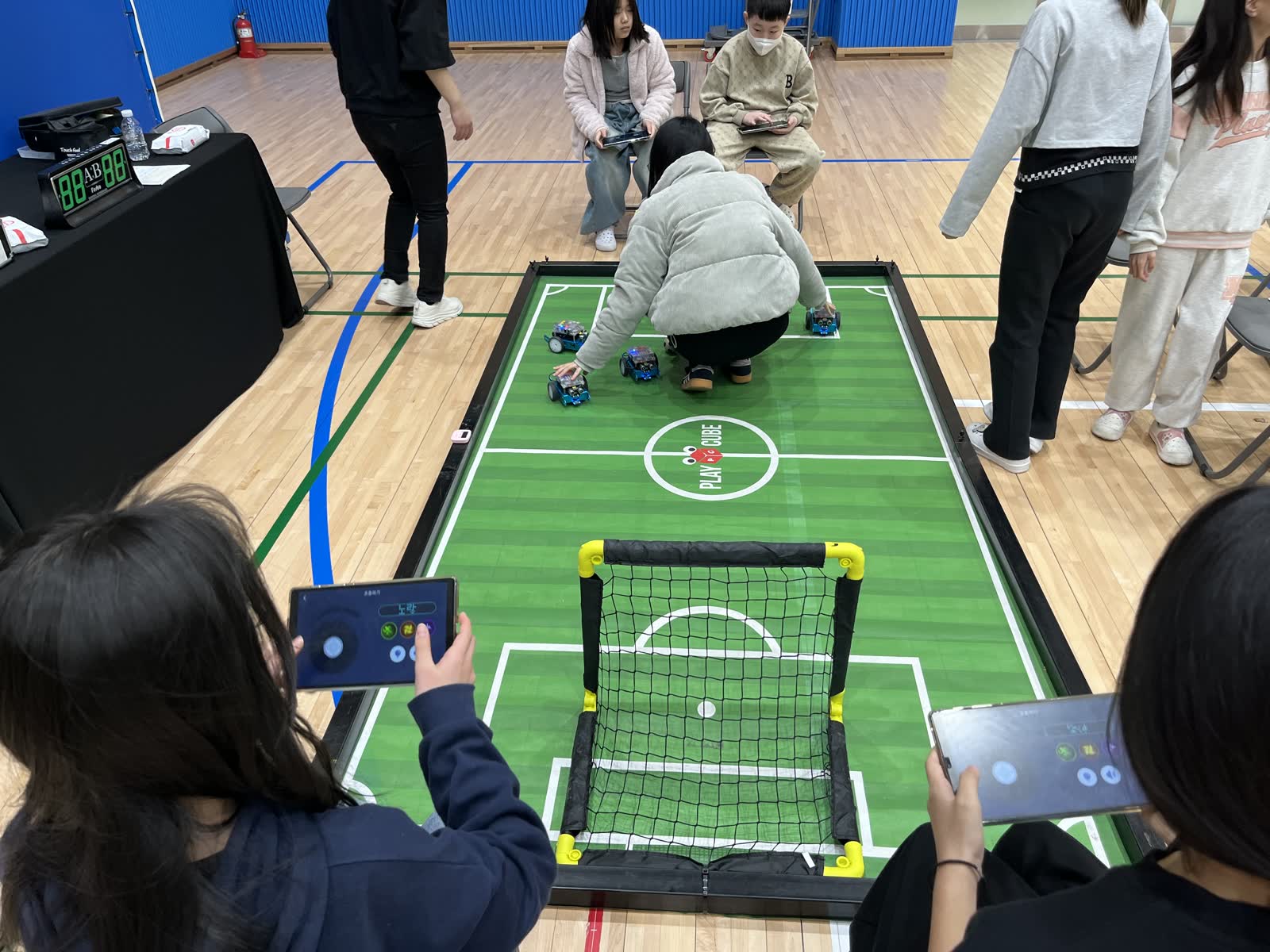 미니 로봇축구 체험부스 운영 현장